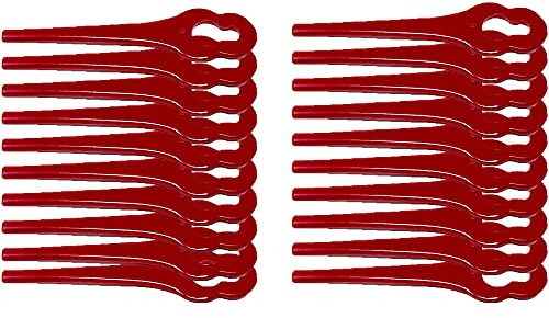 Ersatz Messer 20x Rasentrimmermesser passend für Masko Akku Rasentrimmer MA-RT9000 Freischneider Akku Sense Schneidplättchen Trimmermesser Nylonmesser