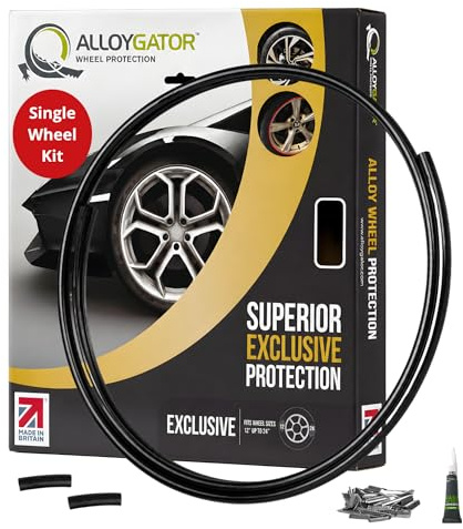 Profil de Remplacement AlloyGator (Noir) – Pour 1 Jante | Jusqu’à 24” | Protège Contre les Dommages de Bordure | Accessoire Voiture Sans Colle