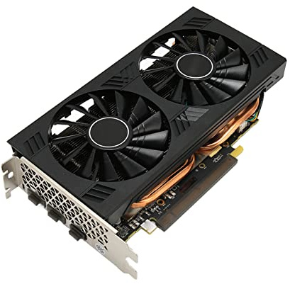 RX 580 Grafikkarte, Gaming Grafikkarte 8 GB GDDR5 256 Bit mit Zwei Lüftern, 8 Pin Computer Grafikkarte, Auflösung 4096 X 2160, 8 Pin HD Multimedia Schnittstelle