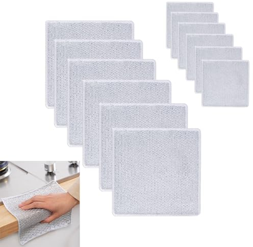 LIANRISES 12 Wire Miracle Cleaning Cloth PañOs De Cocina Estropajo Cocina Trapos Cocina Bayeta Doble Lavavajillas Estropajo Stanhome Trapos De Cocina