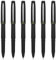Yuanchu 6 Stück Tintenroller Mit Flüssige Tinte, 1,0 Mm Schwarz Kugelschreiber Schnelltrocknend Sanftes Schreiben Mittlere Spitze Rollerball Pen Glatter Signatur Stift für Journal und Büromateria