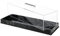 Large Rectangular Cake Tray Acrylic Rectangle Cake Stand with Clear Cover Lid Reusable Dessert Holder Tray, Afternoon Tea Stands for Party Home Kitchen Countertop 35.5×12.7×9 cm(black)