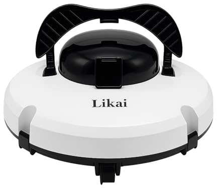 Likai Pool Robot Cleaner, Cordless Swimming Pool Vacuum Cleaner Self-Parking, 5200 mAh & Dual Motor,120 Min Runtime, Automatic Cleaning Robot for Above-Ground Pools 1000 Sq.Ft