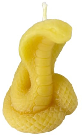 Bivaxljus – bivaxljus ormar ljus kobra 7 cm tillverkat av 100 % rent bivax – djurljus – ljus av bivax