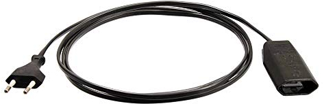 as - Schwabe Rallonge européenne 3 m, 230 V/2,5 A - Rallonge avec fiche Plate européenne et Prise européenne pour l'intérieur - Rallonge intérieure avec Prise européenne - Noir - 50132