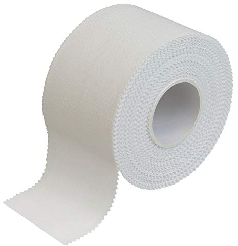 BB Sport 1/6 / 24 Rollen Sport Tape 3,8cm x 10m Sporttape Set Weiß Reißbares Unelastisches Gelenk Tapeverband Hautfreundlich Handball Fußball Volleyball, Menge:6 Rollen
