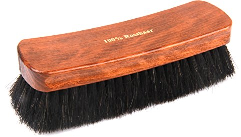 Cepillo brillante Maxi – Cepillo de 20 cm para zapatos, extra grande de madera con crin de caballo – para el brillo perfecto – z2458 (negro)