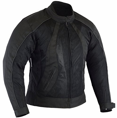 Australian Bikers Gear, giacca protettiva da moto, per donna, con inserti in rete traspirante, fodera impermeabile e termica rimovibile, nera