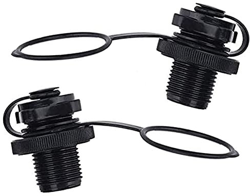 Xrten 2 Stücke Schlauchboot Ventil, Aufblasbare Luftventil Kajak Ventil, Ersatz Schraube Luftventil für Schlauchboot, Fischerboote, Aufblasbare Schlauchboot Floß Pool Boot Schwarz