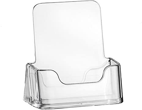 ogoPLUS Visitenkartenständer Hochformat / Visitenkartenhalter, Visitenkarten Ständer, Visitenkarten Aufsteller, Büro-Organizer, Visitenkartenbox, Werbung, Praxis