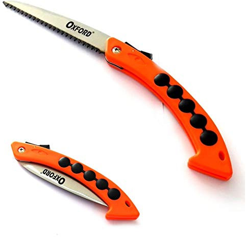 FAST WORLD SHOPPING ® Sierra plegable manual de bolsillo, hoja de 180 mm, para cortar leña, podar y placas de yeso