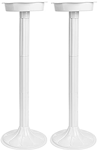 Abaodam 2pcs Roman Column Decorative Stand Plastic Greek Column Tall Wedding Centerpiece Stand Flower Candle Holder Road Lead Decor for Wedding Party Celebration