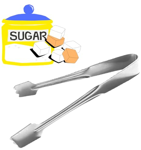 Stainless Steel Tongs 10cm / 4 Mini Ice Tongs | Sugar Serving Tongs | Small Tongs for Food Sweets Bread Cake Kitchen Wedding Party Bar Bucket