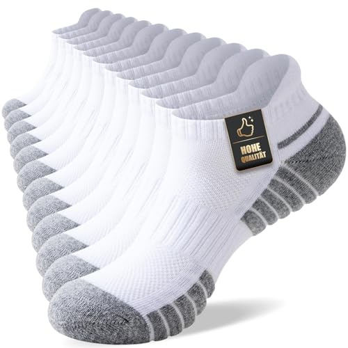 SockWaddles sneakerstrumpor män kvinnor, sportstrumpor sneakerstrumpor andas bomull korta löparstrumpor 35–38 39-42 43-46 47-50, unisex, 6 par