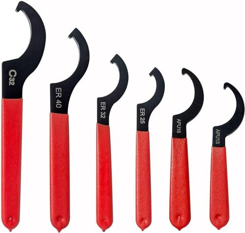 KEWAYO 6 pezzi Set di chiavi a coilover, a forma di C, per sistema di sospensione e regolazione degli urti