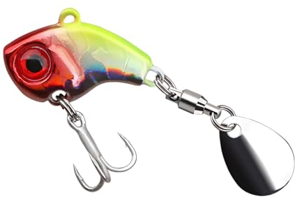 ZXUPOI Angelköder Kunstköder Jig Spinner Set Spinnköder Künstlicher Köder Spinnerbait Angelhaken für Barsch Forelle Hecht Zander Wels Döbel