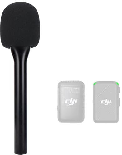 SUNMON Handheld Wireless Mic Stand for DJI Mic, Holder for DJI Mic 2, DJI Microphone Interview Handheld Mount Adapter for DJI Mic1/ 2