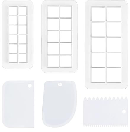 Tiras De Estampado Cuadradas De 3 Piezas, Espátulas De 3 Piezas, Cortadores De Galletas Fondant, Geometría De Cortador De Galletas, Mini Cortadores De Galletas