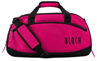 Borsa Bicolore Two Tone A6006 per Bloch Sport Danza Classica Relax Allenamento Fitness Palestra Borsone Borse Borsoni Saggio Scarpe Ballerino Ballerina Prove (Fucsia, H 23 x L 48 x P 23 cm)