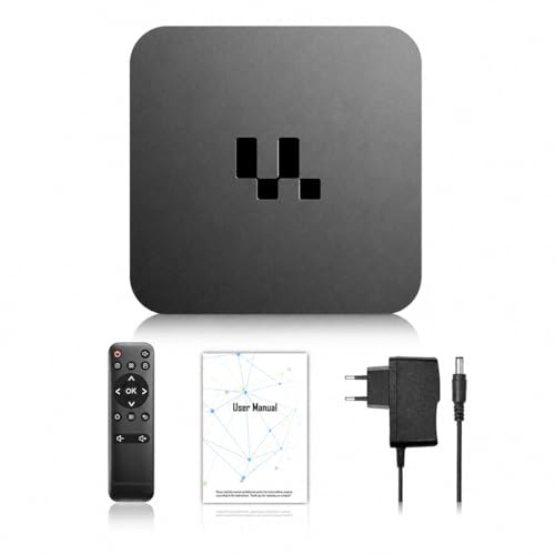 Cuifati Android 12.0 TV Box, 4K UHD 2.4G y 5G WiFi de Doble Banda TV Box, 2GB RAM 16GB ROM Streaming Android con Control Remoto para Juegos Transmisión de Películas (Enchufe de la UE)