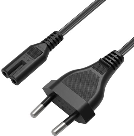 1.5M (4.9FT) Câble d'alimentation EU Plug C7 Bipolaire 2 Câble pour PS5 / PS4 / PS3 / Xbox Série X/S (1,5M)
