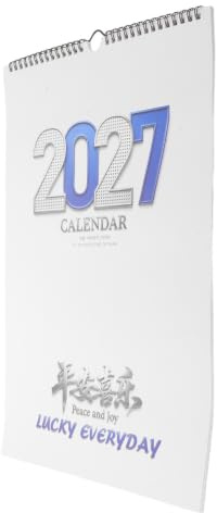 TOYANDONA Calendrier Mensuel Suspendu 2027, Planificateur Mural 12 Mois