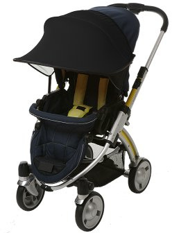 Manito Sun Shade for Strollers and Car Seats (Black) UPF 50+