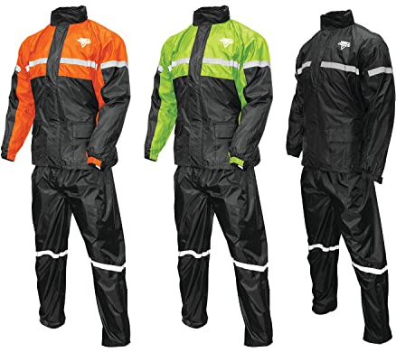 Nelson-Rigg Stormrider Combinaison de pluie (noir/orange, taille L)