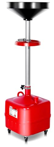 CCLIFE 35L Ölauffanggerät mit Rollen Ölauffangwagen Große Kapazität Ölauffangrollwagen 69-175cm Ölauffangbehälter Auto für Werkstätten Geeignet