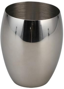 Bagnoxx Vaso para Cepillo de Dientes Acero Inoxidable Redondo Plata Ø 7,5cm, 9,3cm Altura Portacepillo de Dientes, Almacenaje Pasta de Dientes