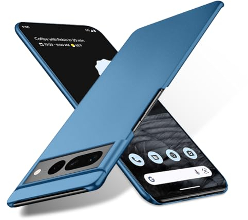 Bastmei für Google Pixel 7 Pro Hülle, Ultraleicht Ultradünn Kratzfest Rutschfest Kameraschutz Mattierte Textur Hart PC Handyhülle Hülle für Google Pixel 7 Pro (Blau)