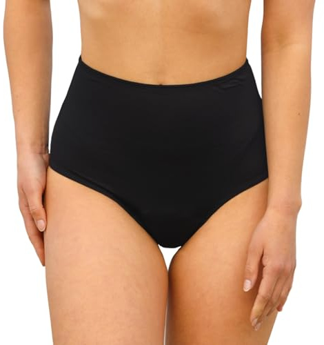 MYLILY Bikini Donna Mestruale Nero | Costume Vita Alta | Slip da Bagno Donna | Costumi a Vita Alta | Slip del Bikini del Periodo (M)