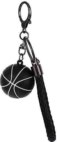 Cobee Basketball Geschenk Schlüsselanhänger, Neuartiger Sportball Schlüsselanhänger für Jungen Sportfan Basketball, Inspirierende Geschenk für Kinder, Partygeschenke, Belohnungsgeschenk (schwarz)