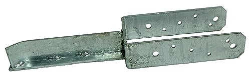 U-Pfostenträger zum Einbetonieren/feuerverzinkt/T-Dolle Stahldolle Länge 400 mm (Gabelweite: 71 mm)
