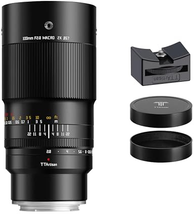 TTArtisan 100mm F2.8 2X Macro Full Frame Camera Lense Compatible with E-Mount Mirrorless Cameras a7 a7II a7III a7R a7RII a7RIII a7RIV a7S a7SII a9 a7C