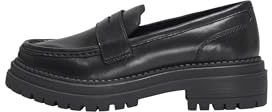 ONLY Femme Leather Loafer Onlsonya Mocassins en Cuir, Noir, 37 EU