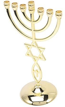 MAGICLULU Portacandele Decorativo in Metallo Gold Candeliere Da Tavolo a 7 Bracci Centrotavola Per Matrimonio e Portacandele Per Camera Da e Soggiorno