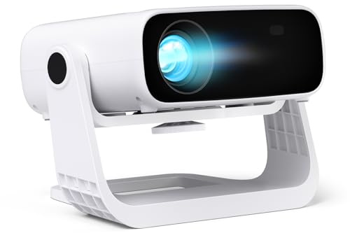 2025 Neuer Upgraded Full HD 1080P Beamer, 20000 Lumens, 4K Unterstützung, Android 11, WiFi 6＆ Bluetooth 5.2, automatische Trapezkorrektur, 120° schwenkbarer Heimkino Beamer