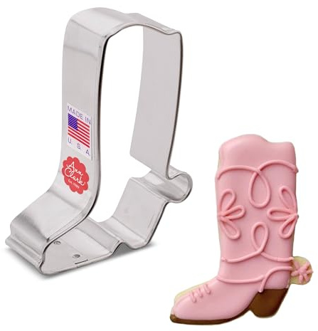 Ann Clark Cowboy Boot Cookie Cutter, 3-1/2”, Made in USA