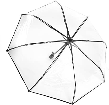 Parapluie Pliable,Parapluie Pliant Automatique,Parapluies de Pluie Transparents Pliant Portable Parapluie de Mode pour Dames à Trois Volets,vent, LégerParapluie de Voyage pour Femmes/Hommes, para