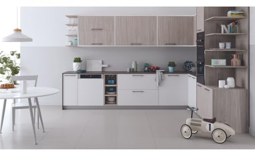 Indesit DBC3C26X Lave Vaisselle, Classe E, Encastrable, INOX, 60cm Largeur, 14 Couverts