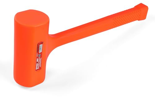 MAXPOWER Dead Blow Hammer, 5 LB dead Blow Mallet with Checkered Grip Handle, Spark and Rebound Resistant - Orange