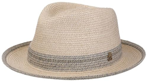 Mayser Fabrice Zechbauer Hut Leinen Hanf Fedora Made in EU Herren Sommer Hellbeige M (57-58 cm)