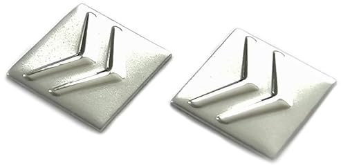 SVV Adesivi 16 x 16 mm (2 pezzi) per Auto Citroen e altre automobili. Adatti per chiavi, telecomando, decorazione. Adesivi quadrati con emblema Citrn