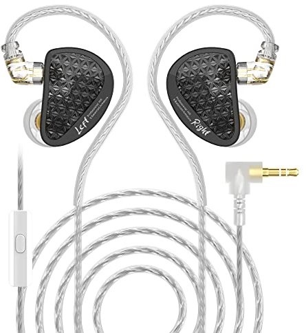 keephifi KZ AS16 PRO IEM trådade hörlurar, 8BA HIFI in-ear monitor med mikrofon, PCB frekvensdelning, trekanals ledning, 20-40 kHz öronskärmar