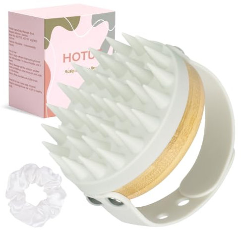 HOTUT Scalp Massage Brush, Soft Silicone Shampoo Scrub Brush for Hair Growth and Head Massage, Silicone Hair Scalp Massager for Dandruff, Relaxation and Deep Cleansing,Head Massage Brush for Men Women