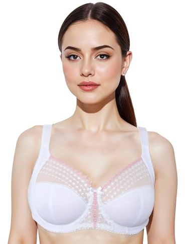GEMM Spotted Underwired Bra LG675 White 34D