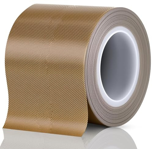 sturiz Teflonband självhäftande värmebeständigt teflon-tejp 0,18 x 50 mm x 12 m PTFE band teflonband värmebeständigt högtemperaturband glidband tejp för vakuummaskin