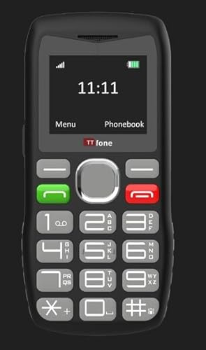TTfone TT890 Téléphone 4G pour Seniors Téléphone Mobile à Grandes Touches Facile à Utiliser avec Bouton d’Appel d’Urgence, Chargement USB-C, Bluetooth, Appareil Photo Débloqué (avec Chargeur Secteur)