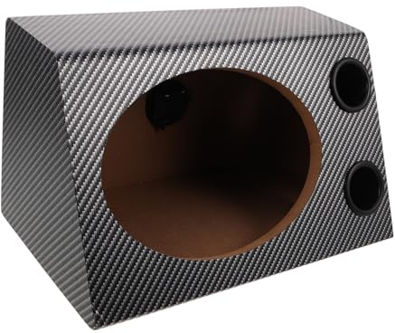 OSALADI Trapezoidal Car Speaker Enclosure Box PVC Subwoofer Housing Fit Vehicle Audio Upgrade Sound Performance